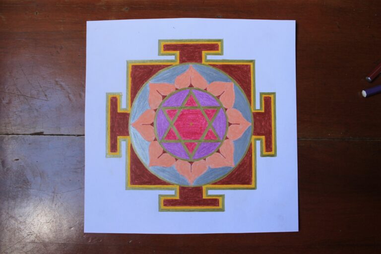 Mandala tibetana yantra do planeta Yahu